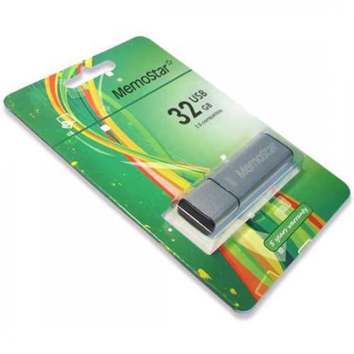USB Flash memorija MemoStar 32GB CUBOID srebrna preview
