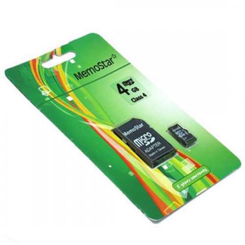 Memorijska kartica MemoStar Micro SD 4GB Class 4 plus SD adapter preview