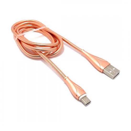USB data kabl LDNIO LS28 microUSB 1m roze preview