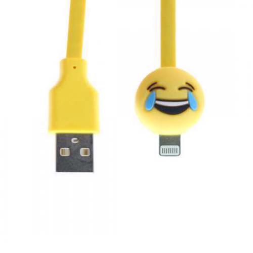 USB data kabl EMOJI laugh za Iphone lightning zuti preview