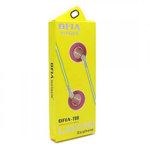 Handsfree slusalice OFIA univerzalne 3 5mm T08 roze preview