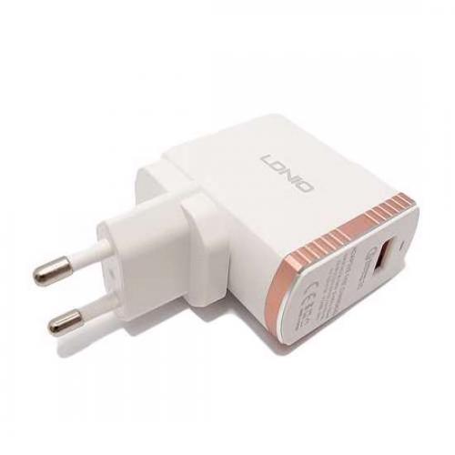 Kucni punjac LDNIO A1302Q USB 5V/3A FAST QC 3 0 microUSB beli preview