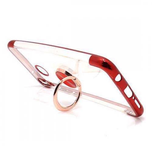 Futrola MAGNETIC RING CLEAR za Huawei P20 Lite crvena preview