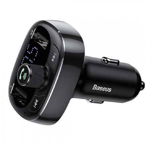Auto punjac i FM modulator BASEUS T typed Bluetooth crni preview