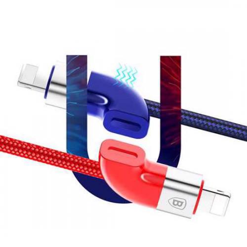 USB data kabl BASEUS COUPLE MAGNETIC za Iphone lightning 1m crveni plus teget preview