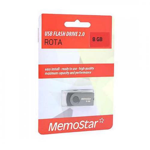 USB Flash memorija MemoStar 8GB ROTA gun metal 2 0 preview