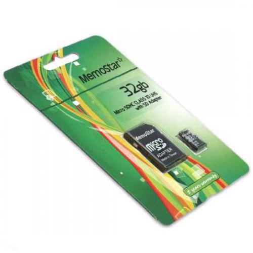 Memorijska kartica MemoStar Micro SD 32GB Class 10 UHS plus SD adapter preview