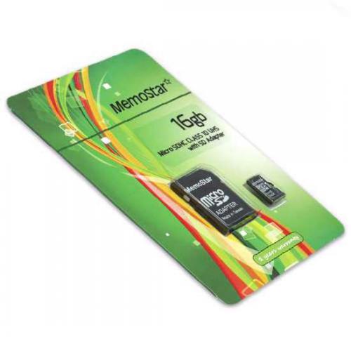 Memorijska kartica MemoStar Micro SD 16GB Class 10 UHS plus SD adapter preview