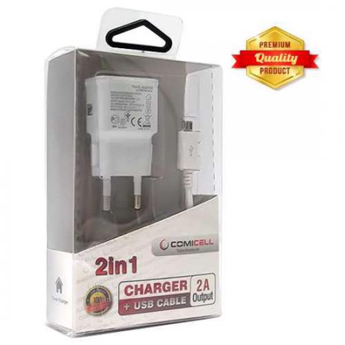 Kucni punjac COMICELL EXTREME microUSB 2in1 2A beli preview