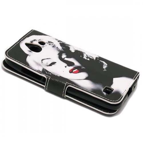 Futrola BI FOLD PRINT za Huawei Y550 Ascend Marilyn Monroe model 2 preview