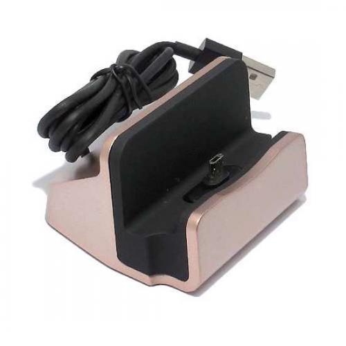 Dock micro sa USB kablom roze preview