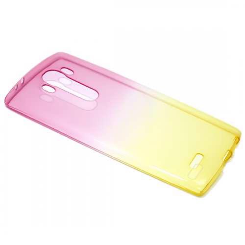 Futrola silikon DOUBLE COLOR za LG G4 H815 roze/zuta preview
