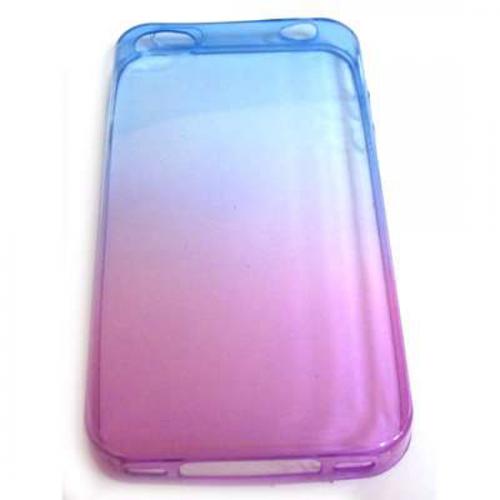 Futrola silikon DOUBLE COLOR za Iphone 4G/4S plava/lila preview