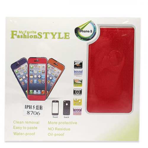 Folija za zastitu ekrana SLJOKICE 2in1 za Iphone 5G/5S/SE crvena preview