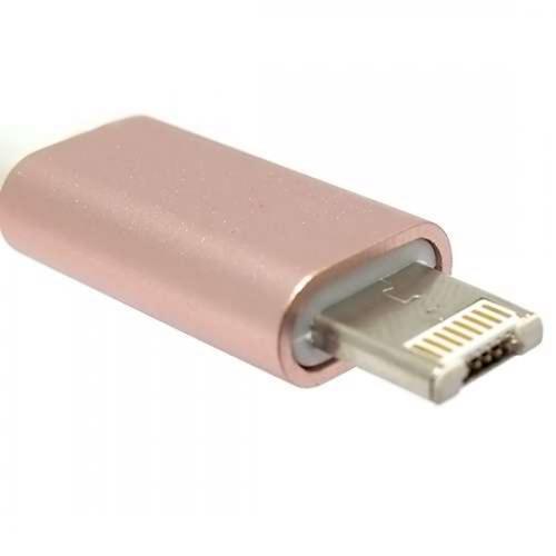 USB data kabl COMBINE micro/Iphone lightning roze preview