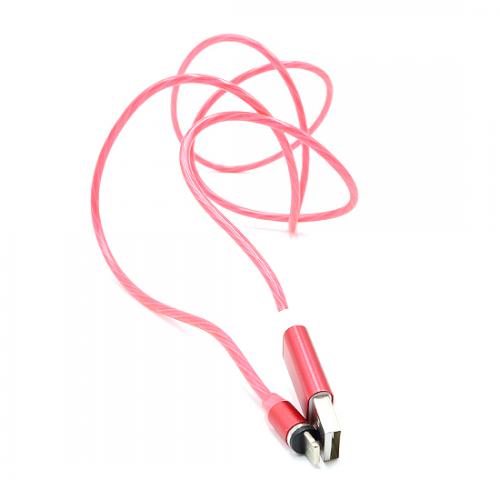 USB data kabl X-CABLE za Iphone lightning magnetni svetleci crveni preview