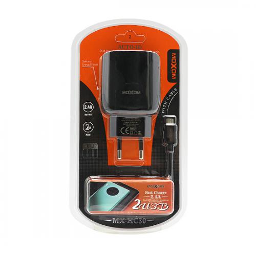 Kucni punjac Moxom MX-HC30 2xUSB micro USB crni preview