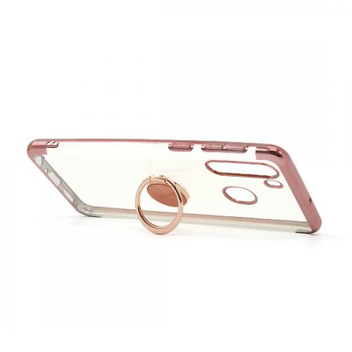 Futrola MAGNETIC RING CLEAR za Samsung A215F Galaxy A21 roze preview