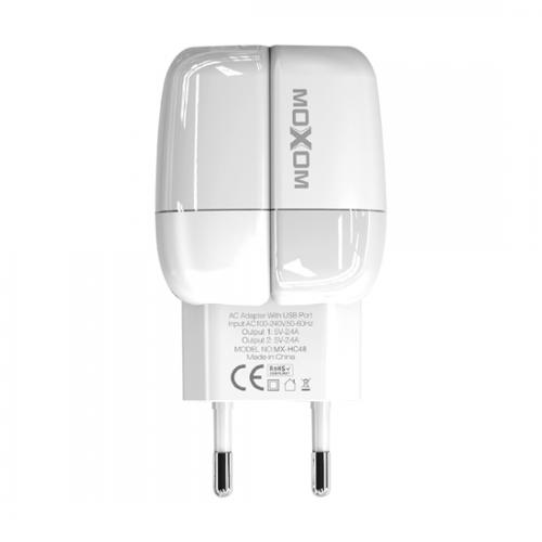 Kucni punjac Moxom MX-HC48 2xUSB 2 4A Iphone lightning beli preview