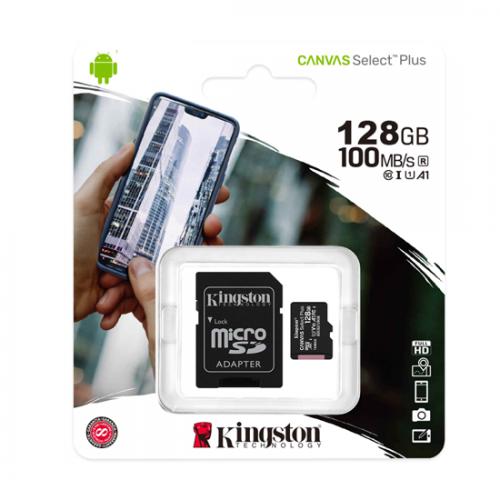 Memorijska kartica Kingston Select Plus Micro SD 128GB Class 10 UHS U1 100MB/s sa adapterom preview