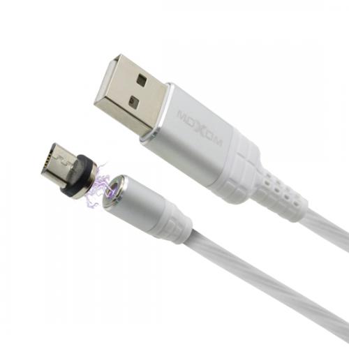 USB data kabl MOXOM Led flowing MX-CB67 micro beli preview