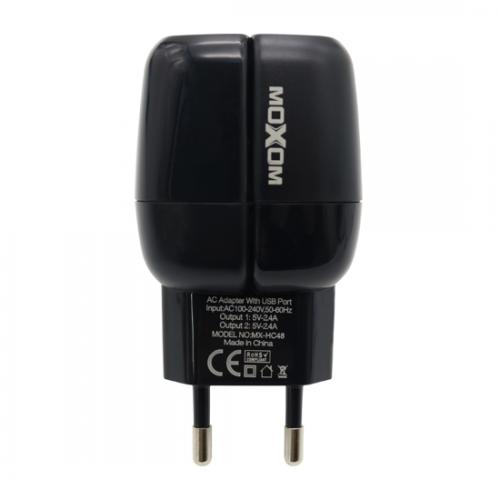 Kucni punjac Moxom MX-HC48 2xUSB 2 4A micro USB crni preview