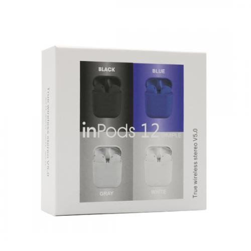 Slusalice Bluetooth Airpods InPods 12 simple HQ bele preview