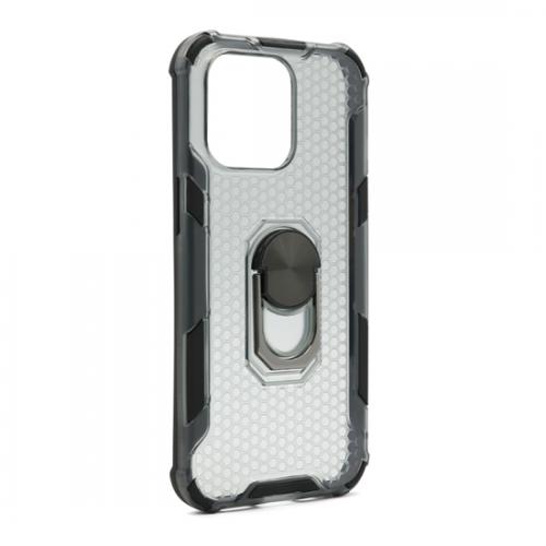 Futrola DEFENDER RING CLEAR za iPhone 13 Pro (6 1) crna