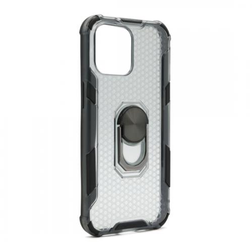 Futrola DEFENDER RING CLEAR za iPhone 13 Pro Max (6 7) crna