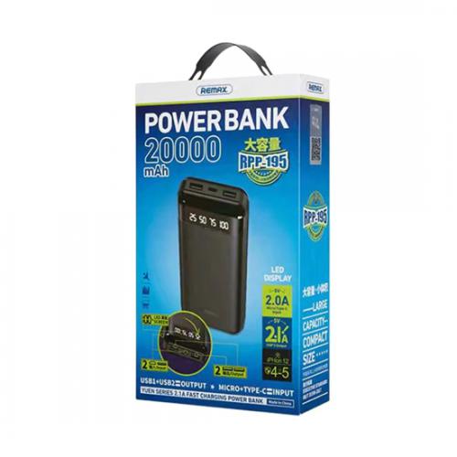 Power bank REMAX Yuen 2 1A Fast Charging 20000 mAh RPP-195 (Upgrade) crni preview