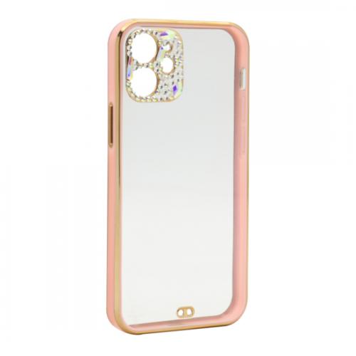 Futrola Diamonds Camera za iPhone 12 Mini 5 4 roze preview