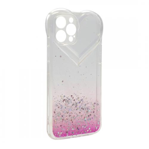 Futrola Sparkly Heart za iPhone 12 Pro Max (6 7) pink preview