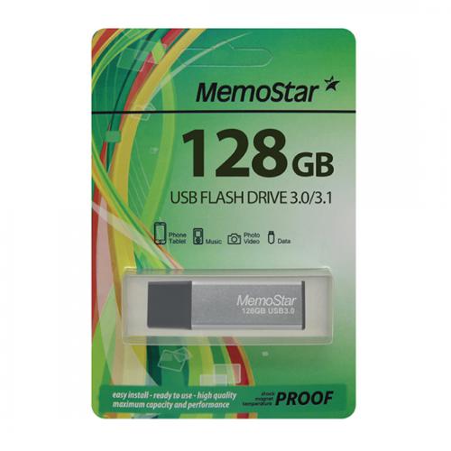 USB Flash memorija MemoStar 128GB SLIM 3 0 srebrna preview
