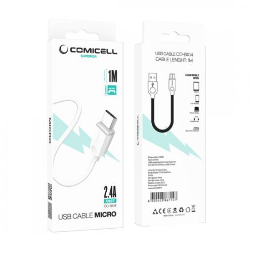 USB data kabl Comicell Superior CO-BX14 2 4A Micro USB 1m beli preview