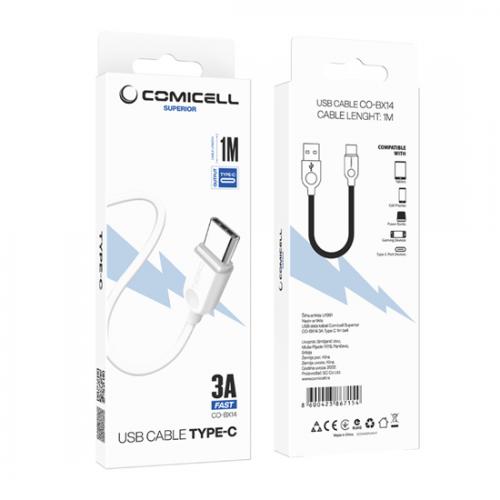 USB data kabl Comicell Superior CO-BX14 3A Type C 1m beli preview
