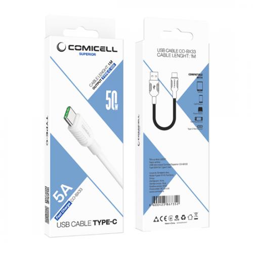 USB data kabl Comicell Superior CO-BX33 Fast 50W 5A Type C beli preview