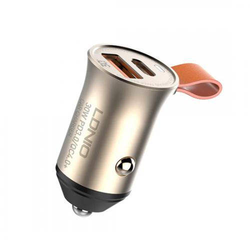Auto punjac LDNIO C509Q USB plus PD QC4 0 30W plus Type C na lightning kabl zlatni preview