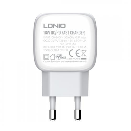 Kucni punjac LDNIO A2313C USB plus PD 20W type C beli preview