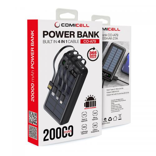 Power bank COMICELL CO-A79 4in1 SOLAR 20000mAh 2 1A crni preview