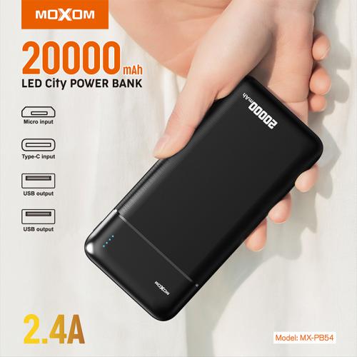 Power bank moxom MX-PB54 20000mAh 2 4A crni preview