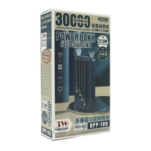 Power Bank REMAX Hunergy series RPP-199 QC 22 5w plus PD 18W 30000mAh plavi preview