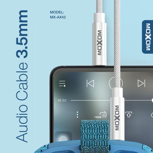 Audio AUX kabl Moxom MX-AX42 beli preview