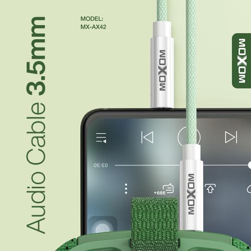 Audio AUX kabl Moxom MX-AX42 zeleni preview