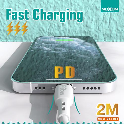 USB data kabl Moxom MX-CB133 PD 30WType-C na lightning 2m beli preview