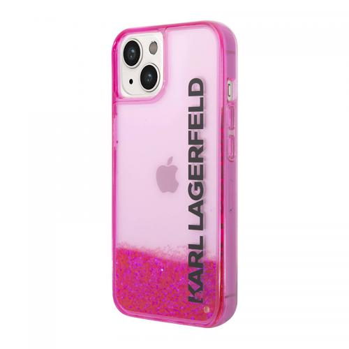 Futrola Karl Lagerfeld Liquid Glitter Elong Hard za Iphone 14 Plus pink Full ORG (KLHCP14MLCKVF) preview