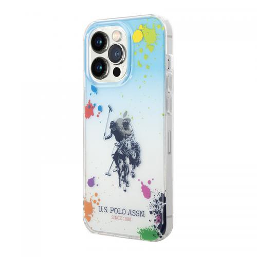 Futrola Polo Gradient With Splattered Pattern   Horse Logo za Iphone 14 Pro Max plava Full ORG (USHCP14XUARTB) preview