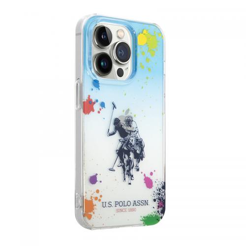 Futrola Polo Gradient With Splattered Pattern   Horse Logo za Iphone 14 Pro Max plava Full ORG (USHCP14XUARTB) preview