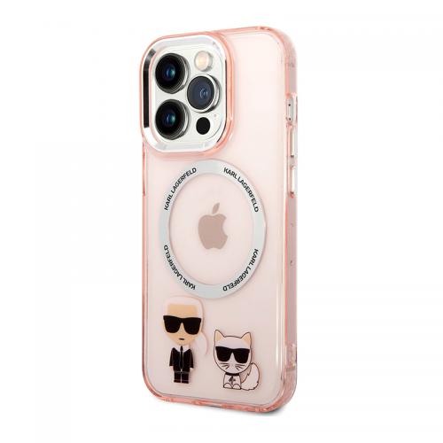 Futrola Karl Lagerfeld Magsafe With Ring za Iphone 14 Pro Max pink Full ORG (KLHMP14XHKCP) preview