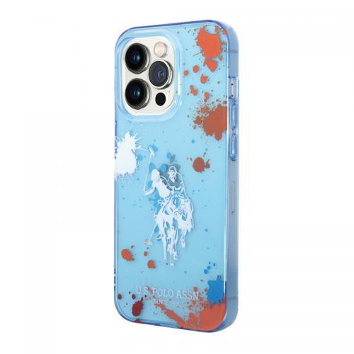 Futrola Polo With Splatter Pattern   Horse Logo za Iphone 14 Pro Max plava Full ORG (USHCP14XUDEB) preview