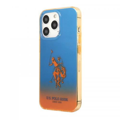 Futrola Polo Gradient Case With Dyed - Bumper   Horse Logo za Iphone 14 Pro plavo-narandzasta Full ORG (USHCP14LELOB) preview